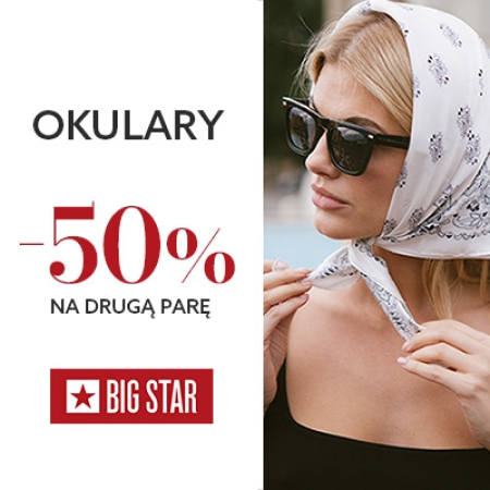 -50% na drugą parę okularów przeciwsłonecznych w Big Star