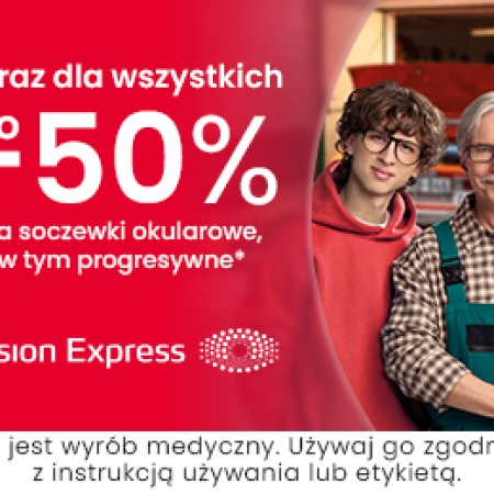 Zniżka na soczewki okularowe